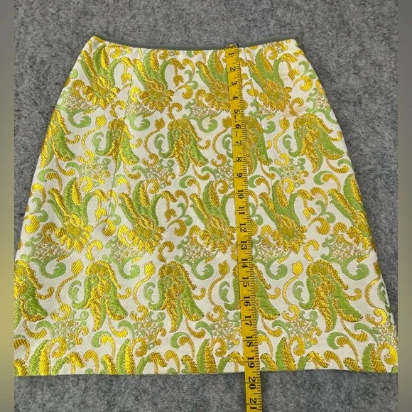 Prada | Brocade Skirt | Silk Blend | Vintage | Mini | Women’s Size 4 (40) - Picture 6 of 14